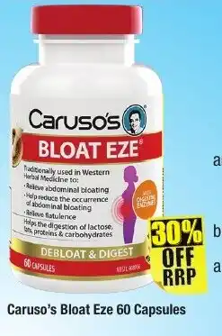 Chemist Warehouse Caruso's Bloat Eze 60 Capsules offer