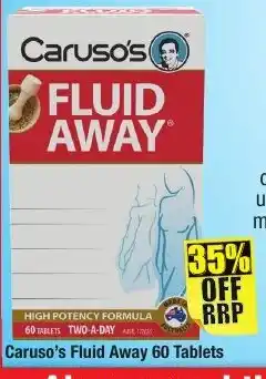 Chemist Warehouse Caruso's Fluid Away 60 Tablets offer