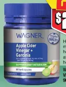 Chemist Warehouse Wagner Apple Cider Vinegar + Garcinia 90 Capsules offer