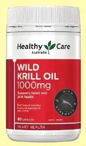 Chemist Warehouse Healthy Care Wild Krill Oil 1000mg 60 Soft Capsules offer