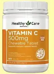 Chemist Warehouse Healthy Care Vitamin C 500mg 500 Chewable Tablets offer