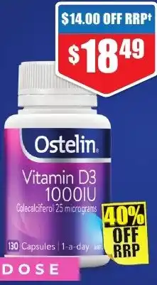 Chemist Warehouse Ostelin Vitamin D3 1000IU offer