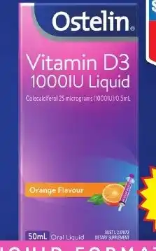 Chemist Warehouse Ostelin Vitamin D3 1000IU Liquid offer