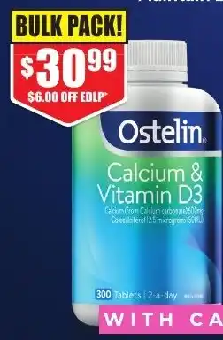 Chemist Warehouse Ostelin Calcium & Vitamin D3 offer