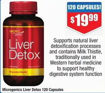 Chemist Warehouse Microgenics Liver Detox 120 Capsules offer
