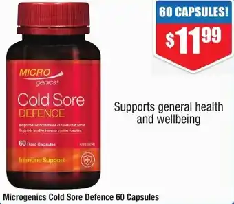 Chemist Warehouse Microgenics Cold Sore Defence 60 Capsules offer
