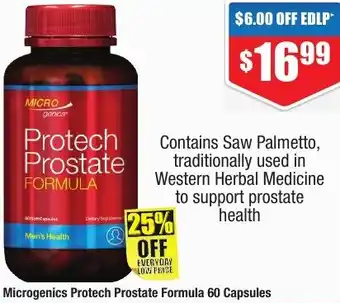 Chemist Warehouse Microgenics Protech Prostate Formula 60 Capsules offer