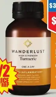 Chemist Warehouse Wanderlust High Strength Turmeric 60 caps offer