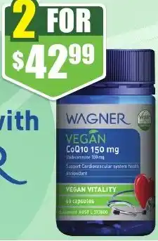Chemist Warehouse Wagner Vegan CoQ10 150mg offer