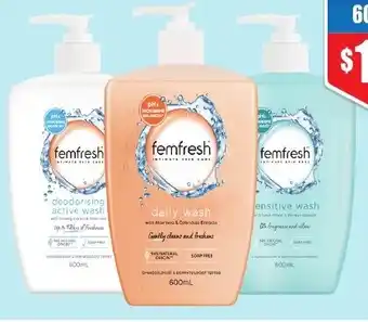 Chemist Warehouse Femfresh Wash 600ml Assorted Variants offer