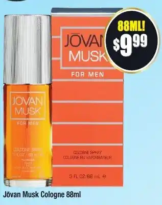 Chemist Warehouse Jovan Musk Cologne 88ml offer