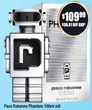 Chemist Warehouse Paco Rabanne Phantom 100ml edt offer