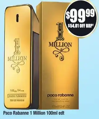 Chemist Warehouse Paco Rabanne 1 Million 100ml edt offer