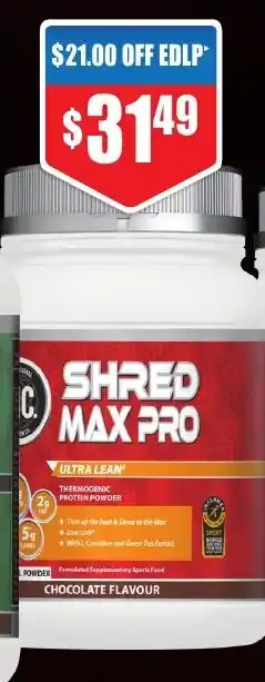 Chemist Warehouse SHRED MAX PRO ULTRA LEAN offer