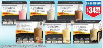 Chemist Warehouse Optislim VLCD Platinum 21 x 25g Sachets Assorted Variants offer