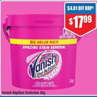 Chemist Warehouse Vanish NapiSan OxiAction 3kg offer