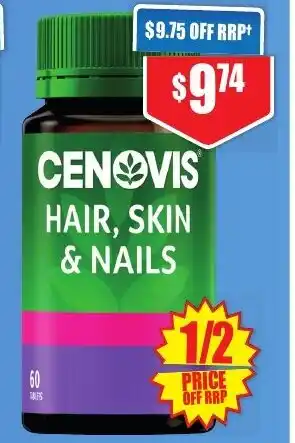 Chemist Warehouse Cenovis Hair, Skin & Nails 60 Tablets offer