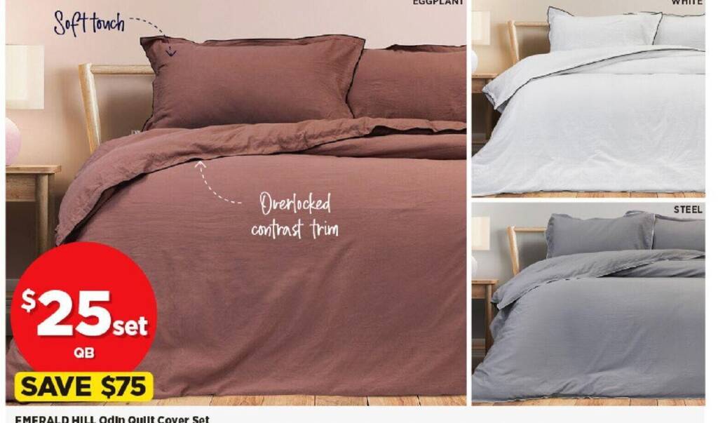 EMERALD HILL Odin Quilt Cover Set offer at Spotlight