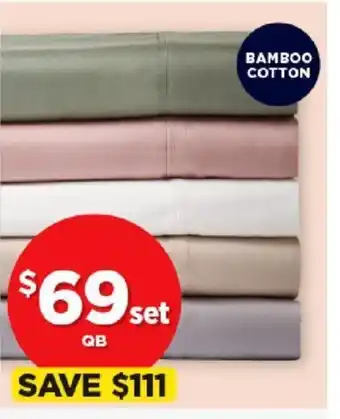 Spotlight KOO Bamboo Cotton Sheet Set offer