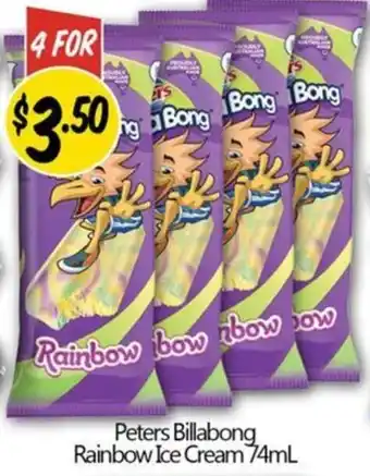 NQR Peters Billabong Rainbow Ice Cream 74mL offer