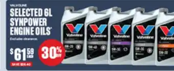 SuperCheap Auto SELECTED 6L SYNPOWER ENGINE OILS offer