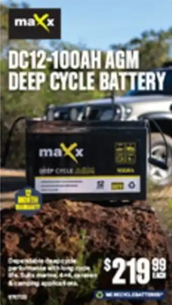 SuperCheap Auto DC12-100AH AGM DEEP CYCLE BATTERY offer