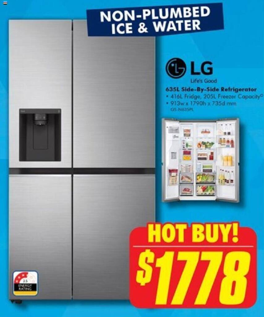 635L SideBySide Refrigerator offer at The Good Guys