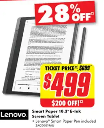 The Good Guys Smart Paper 10.3* E-Ink Screen Tablet offer