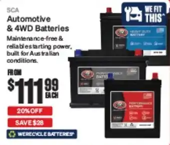 SuperCheap Auto Automotive & 4WD Batteries offer