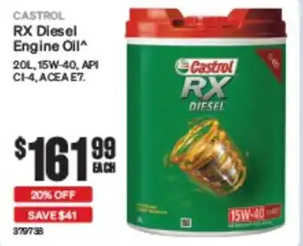 SuperCheap Auto CASTROL RX Diesel Engine Oil offer