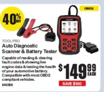 SuperCheap Auto Auto Diagnostic Scanner & Battery Tester offer