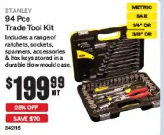 SuperCheap Auto STANLEY 94 Pce Trade Tool Kit offer