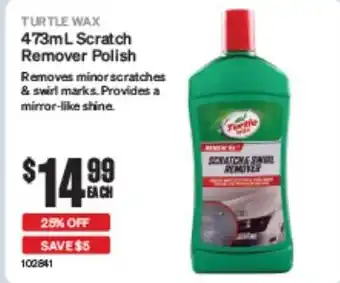 SuperCheap Auto TURTLE WAX 473mL Scratch Remover Polish offer