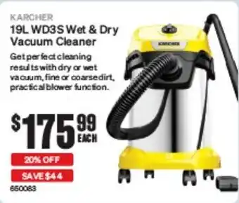SuperCheap Auto KARCHER 19L WD3S Wet & Dry Vacuum Cleaner offer