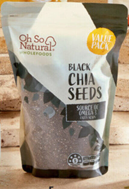 Oh So Natural BLACK CHIA SEEDS offer at ALDI