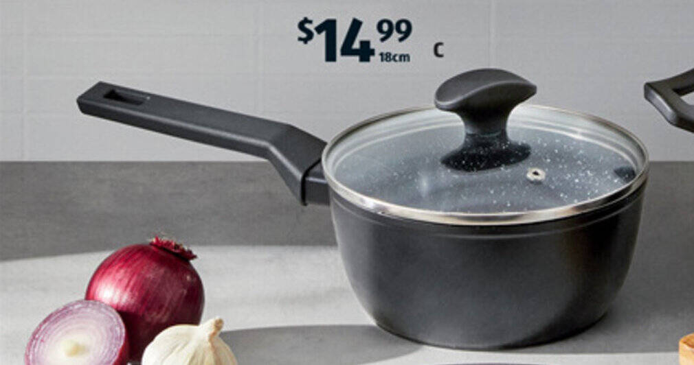 Saucepan 18cm with Glass Lid offer at ALDI