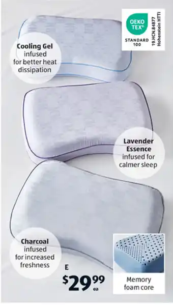 ALDI Memory Foam Gel Infused Pillow offer