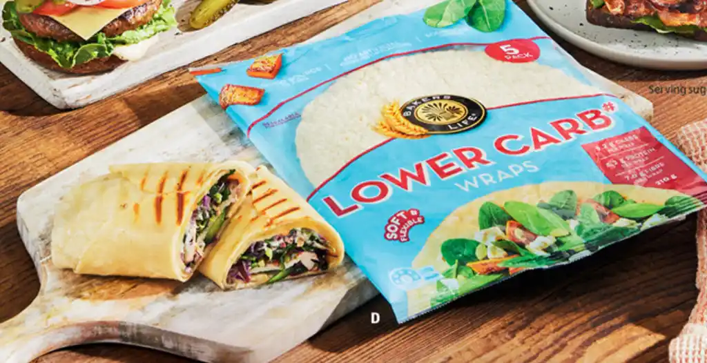 Bakers Life Lower Carb Wraps offer at ALDI