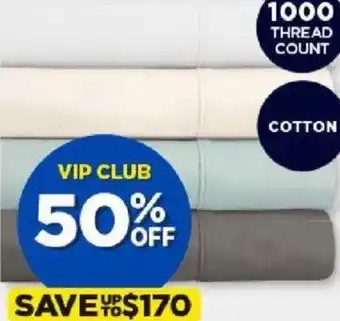 Spotlight KOO ELITE 1000 Thread Count Cotton Sheet Set offer