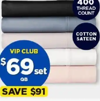 Spotlight KOO 400 Thread Count Cotton Sheet Set offer