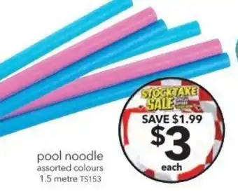 Cheap as Chips pool noodle offer