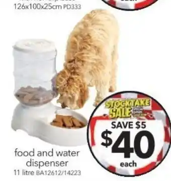 Cheap as Chips food and water dispenser offer