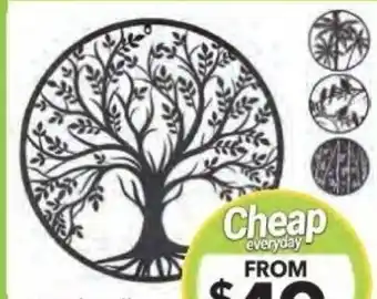 Cheap as Chips metal wall art offer
