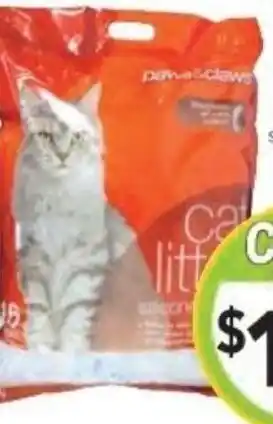 Cheap as Chips Paws & Claws Cat Litter offer