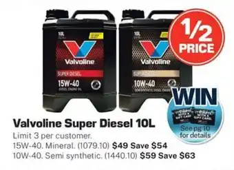 Repco Valvoline Super Diesel 10L offer