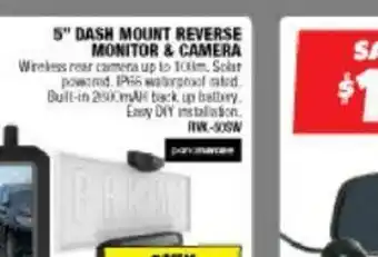 Autobarn 5" Dash mount reverse monitor & camera offer