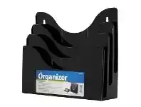 Officeworks Deflect-O deflecto 3-tier Document Organiser Black offer