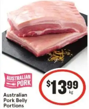 IGA Australian Pork Belly Portions offer