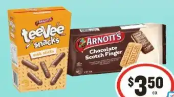 IGA Arnott's Chocolate Biscuits or TeeVee Snacks 160-250g Selected Varieties offer