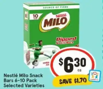 IGA Nestlé Milo Snack Bars 6-10 Pack Selected Varieties offer